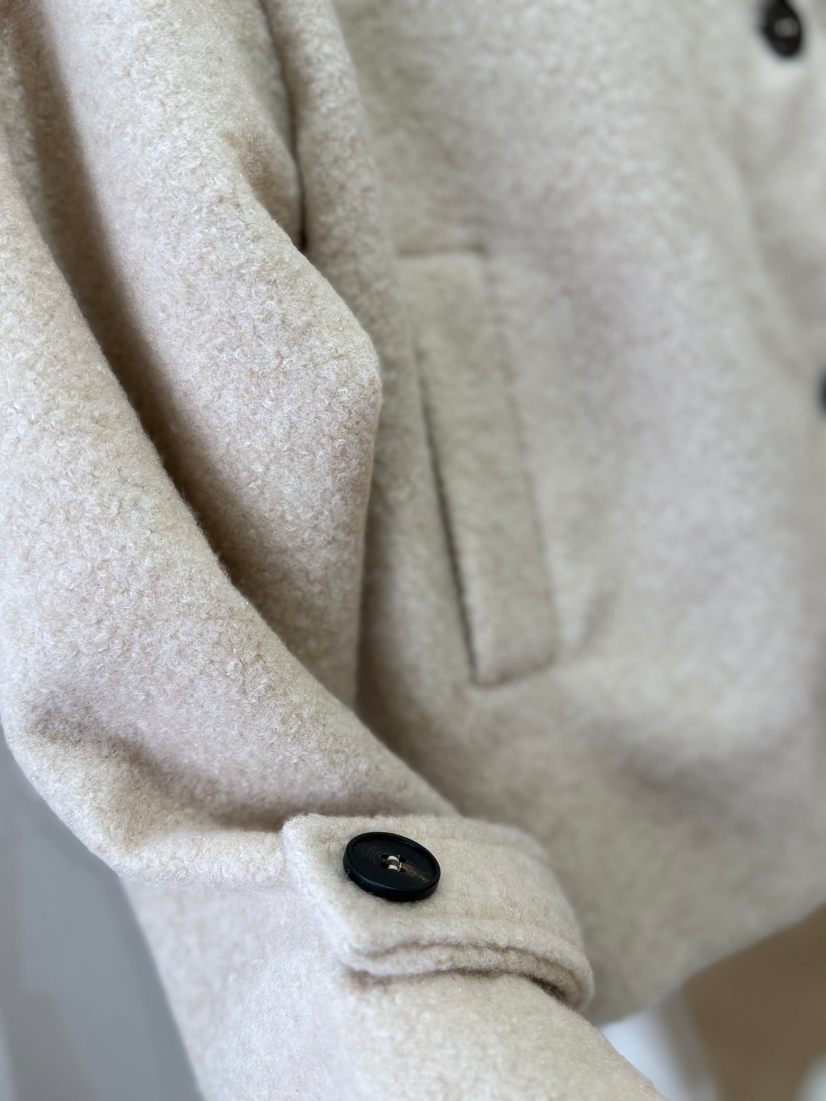 Manteau col montant-  MAUREEN - Ecru