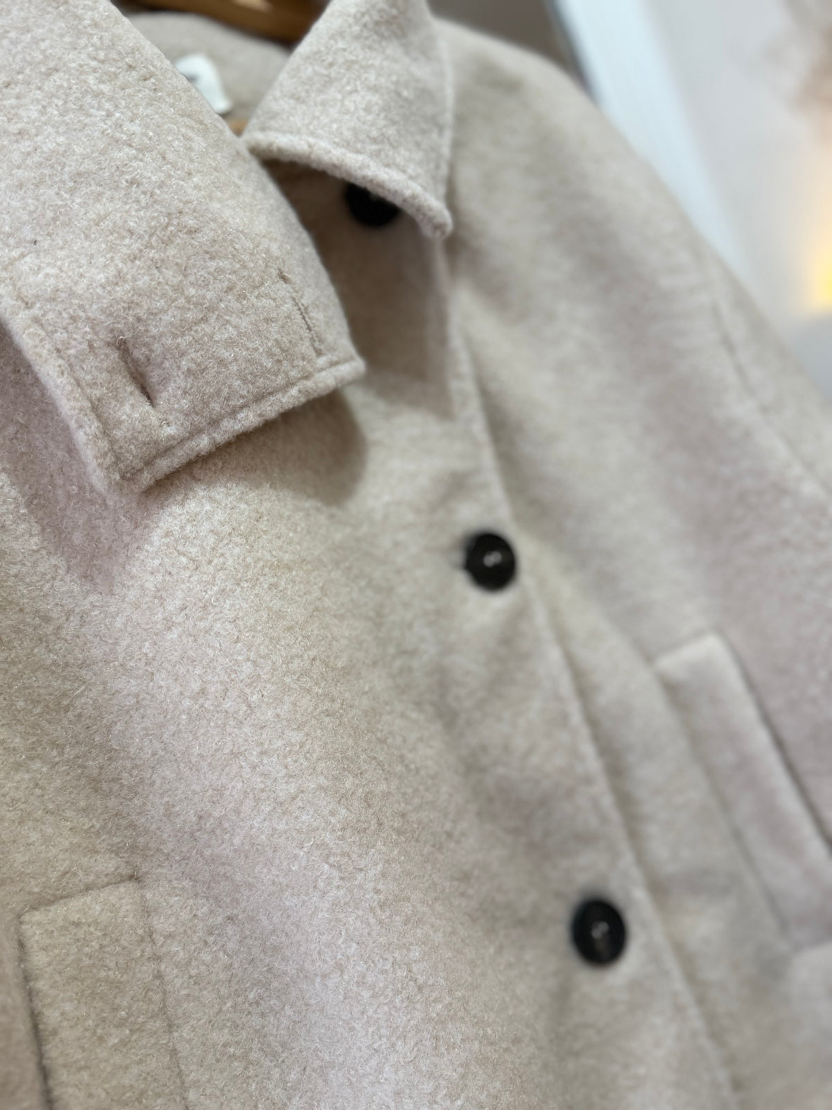 Manteau col montant-  MAUREEN - Ecru