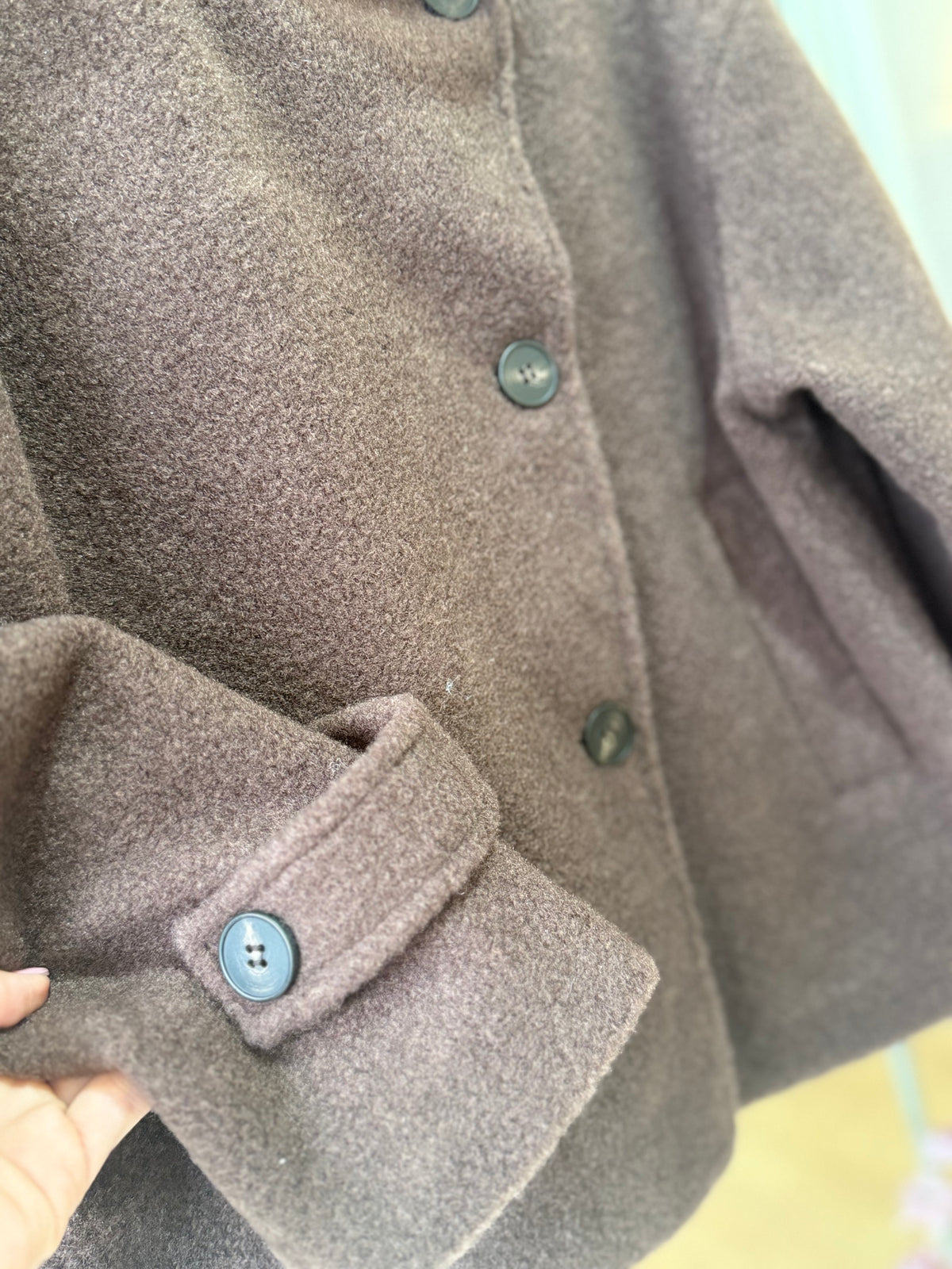Manteau col montant-  MAUREEN - Marron