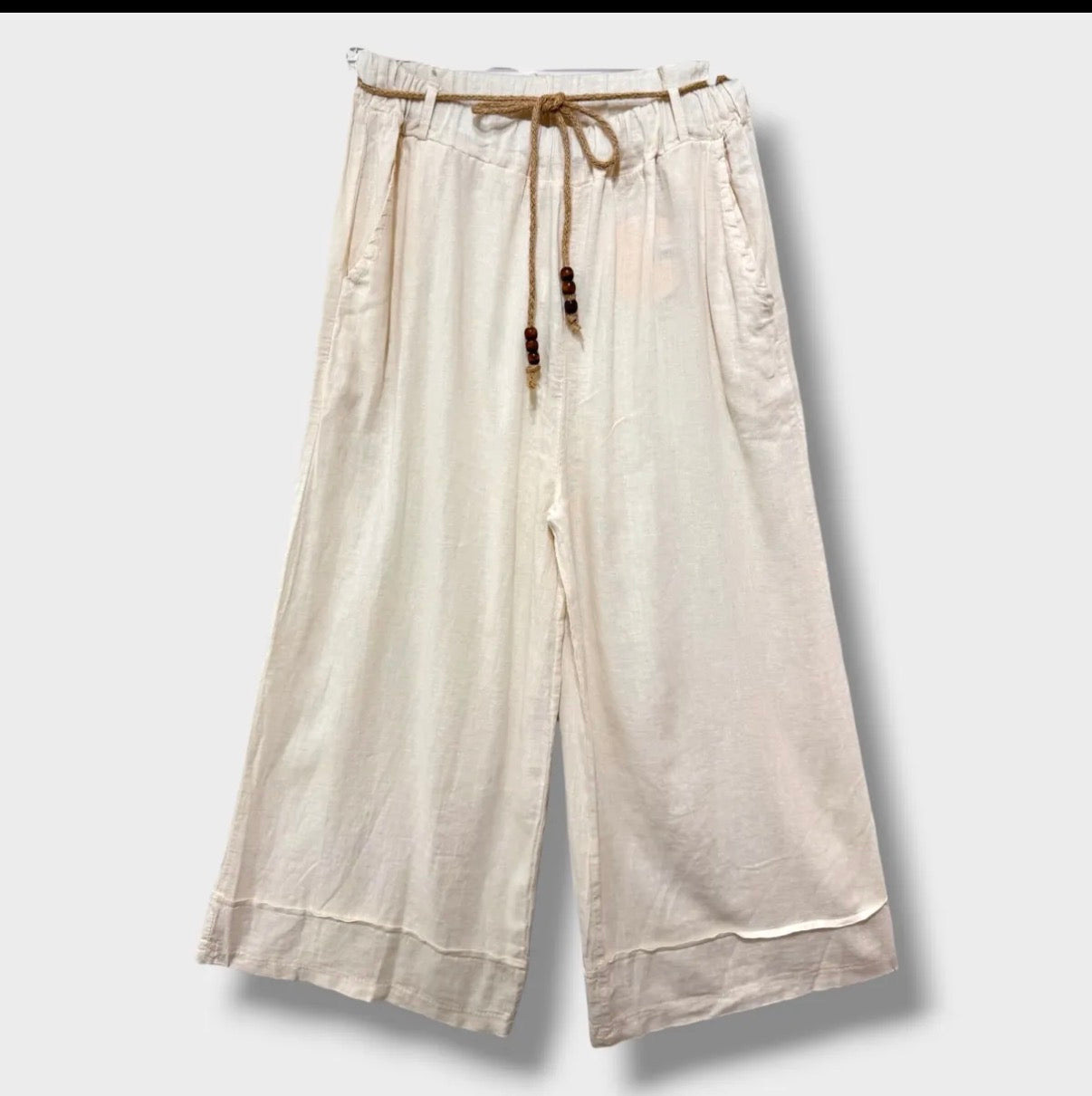 Pantalon en Lin - ELICIA - écru