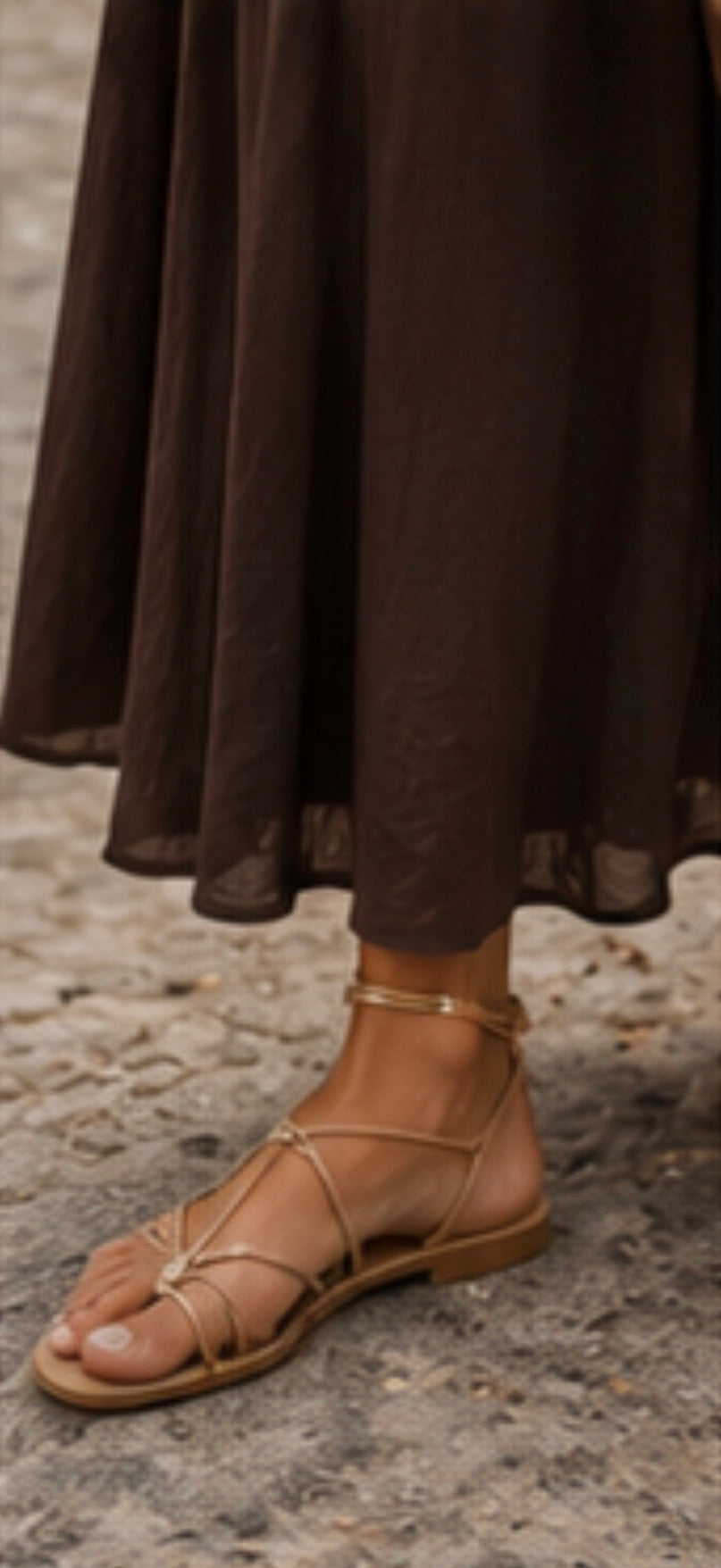 Jupe longue EDEL - Marron