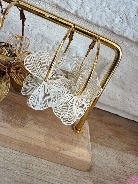 Boucles d'oreilles FLORINE - Beige