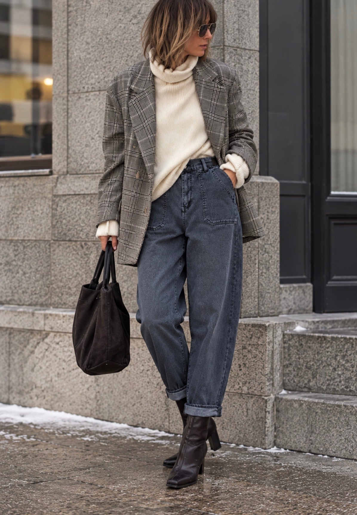Pantalon toile de coton marine - NINO