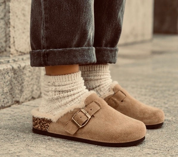 Sabots fourrés - Beige