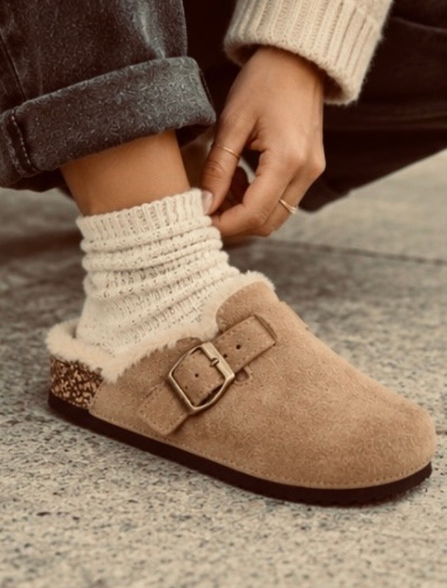 Sabots fourrés - Beige