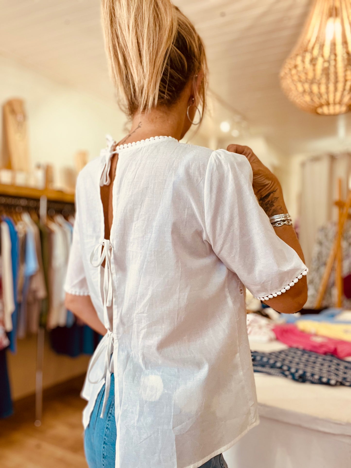 Blouse brodée LIVIA