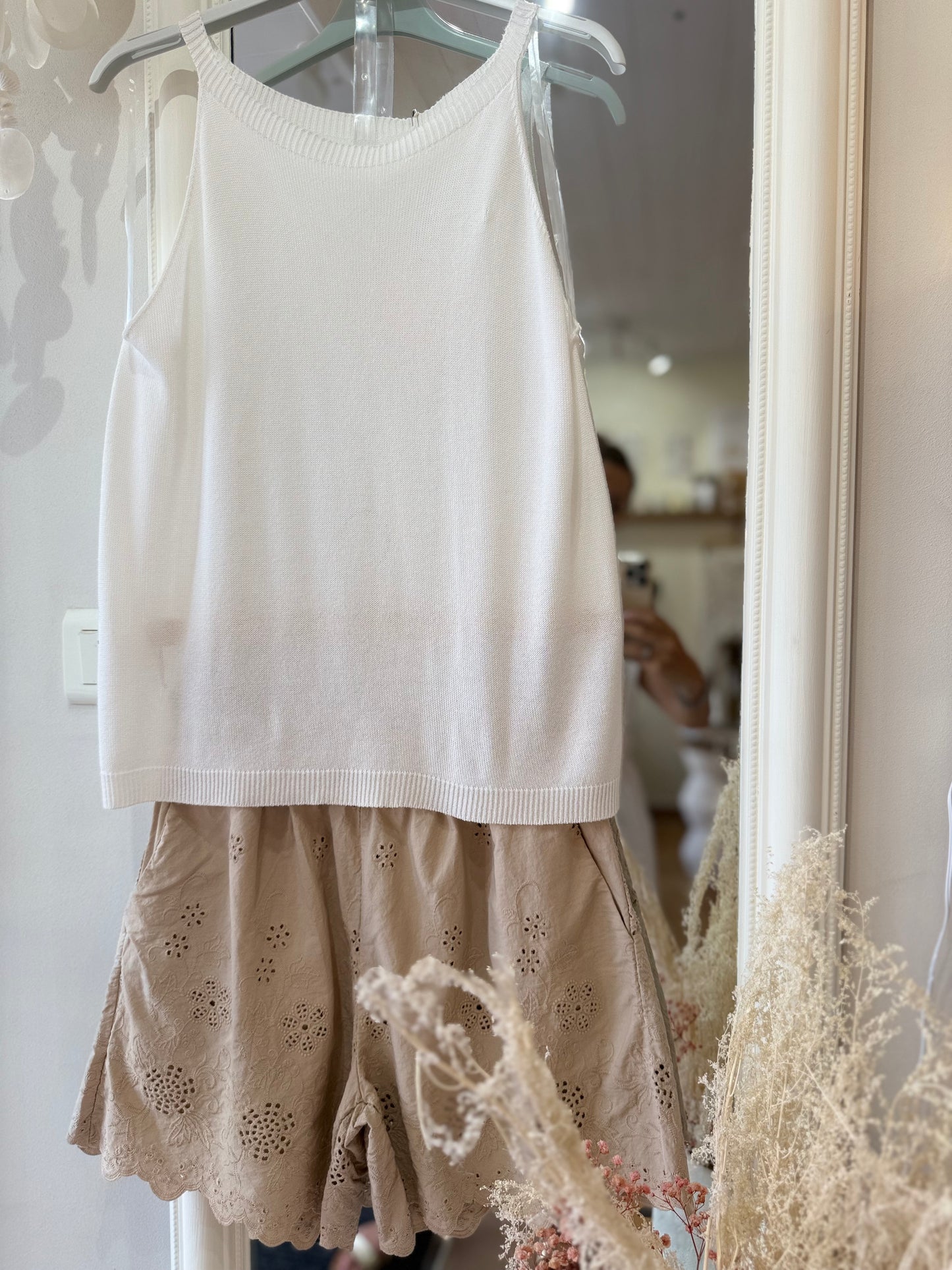Short FLORINA - broderie anglaise - Beige