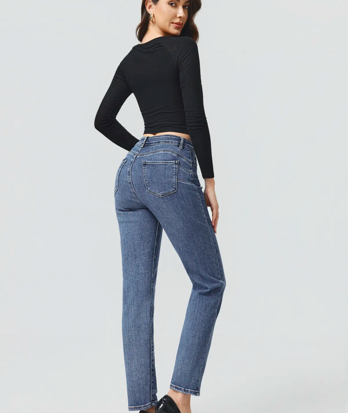 Jean coupe droite - Mom Fit