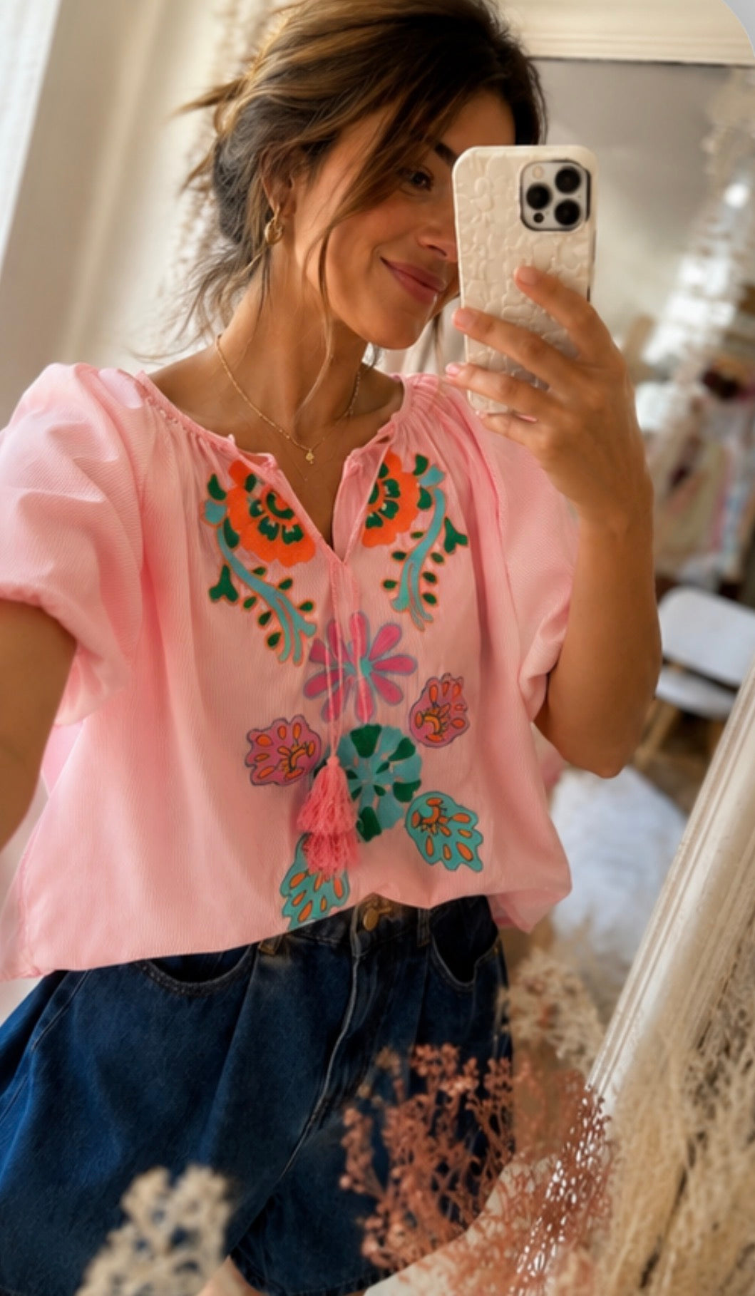 Blouse  FLORIANE -  Rose