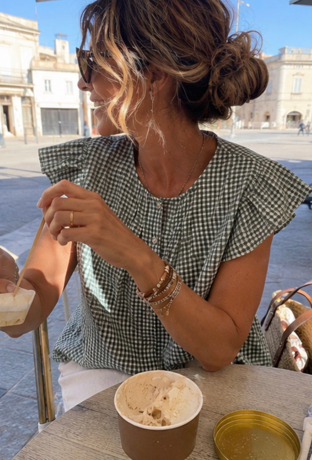 Blouse FLORA- Kaki
