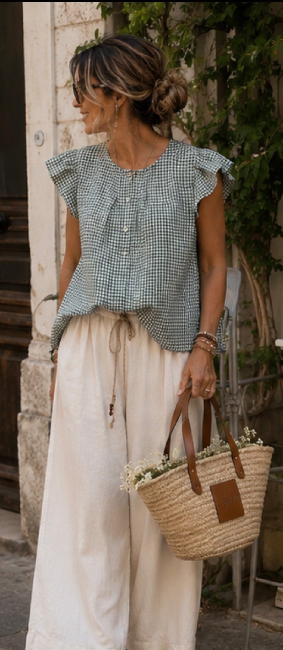 Blouse FLORA- Kaki