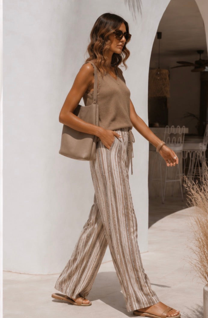 Pantalon FILY -Camel/ Beige