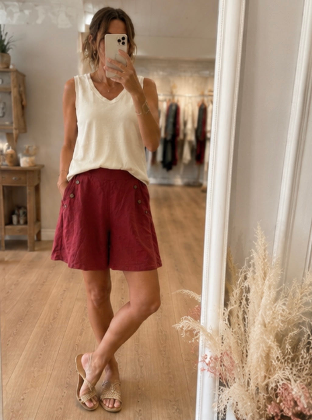 Short lin  FLORIS - Terracotta
