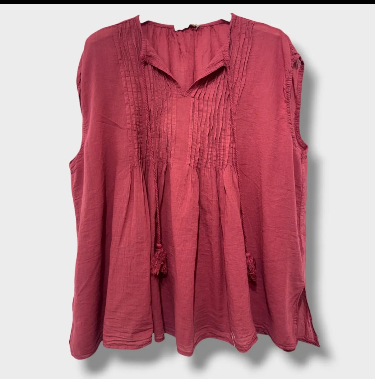 Blouse voile de coton - GINETTE - Terracotta