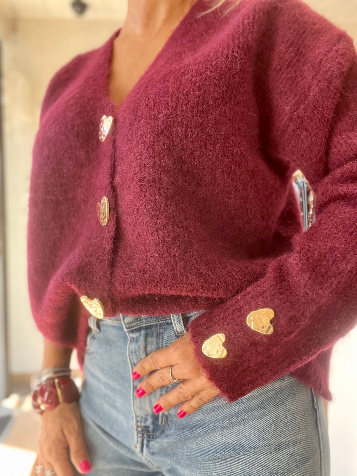 Gilet BIJOUX - Bordeaux