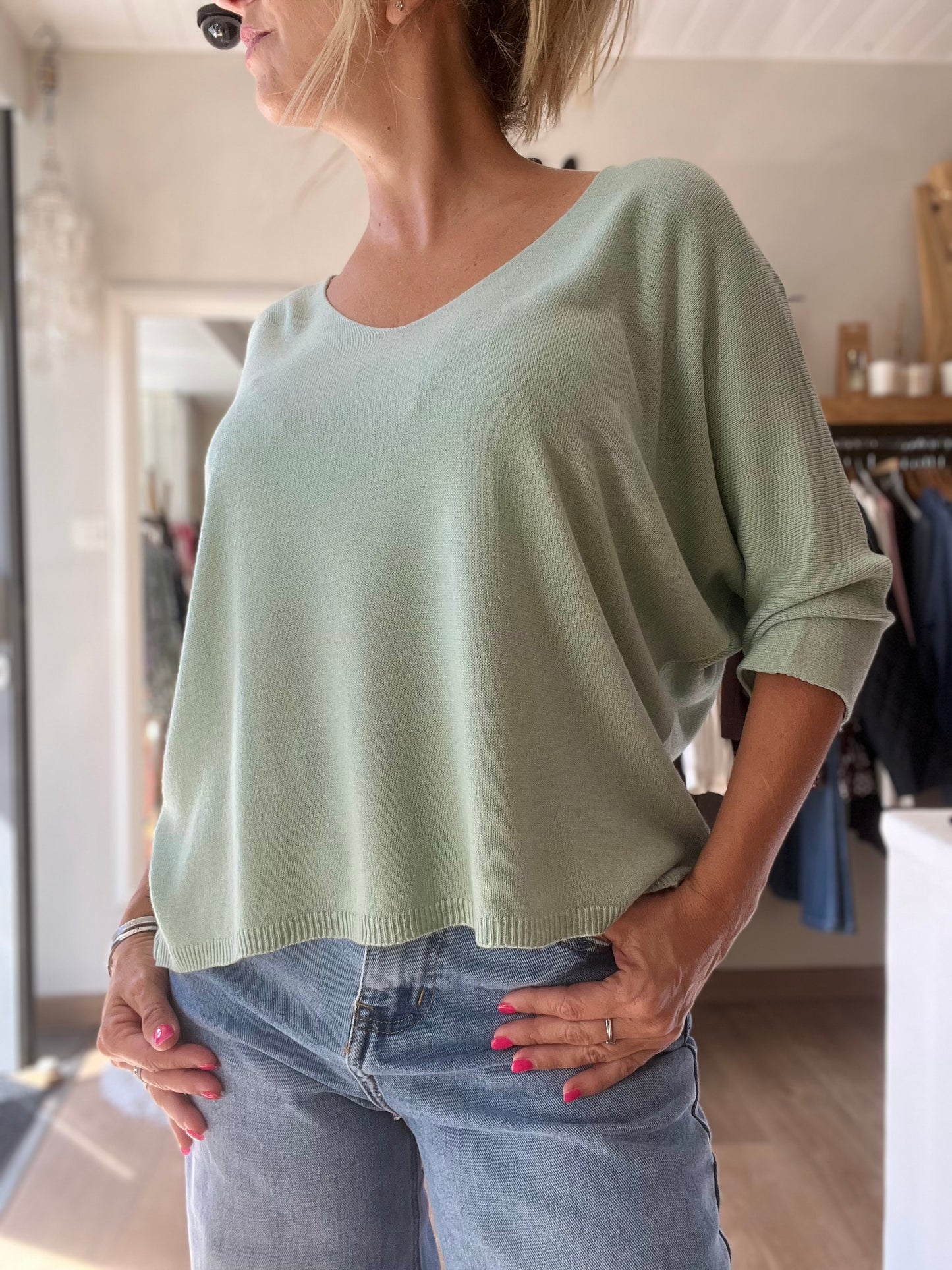 Pull  ROMY - Céladon