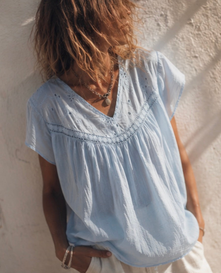 Blouse en voile de coton- GAELLE