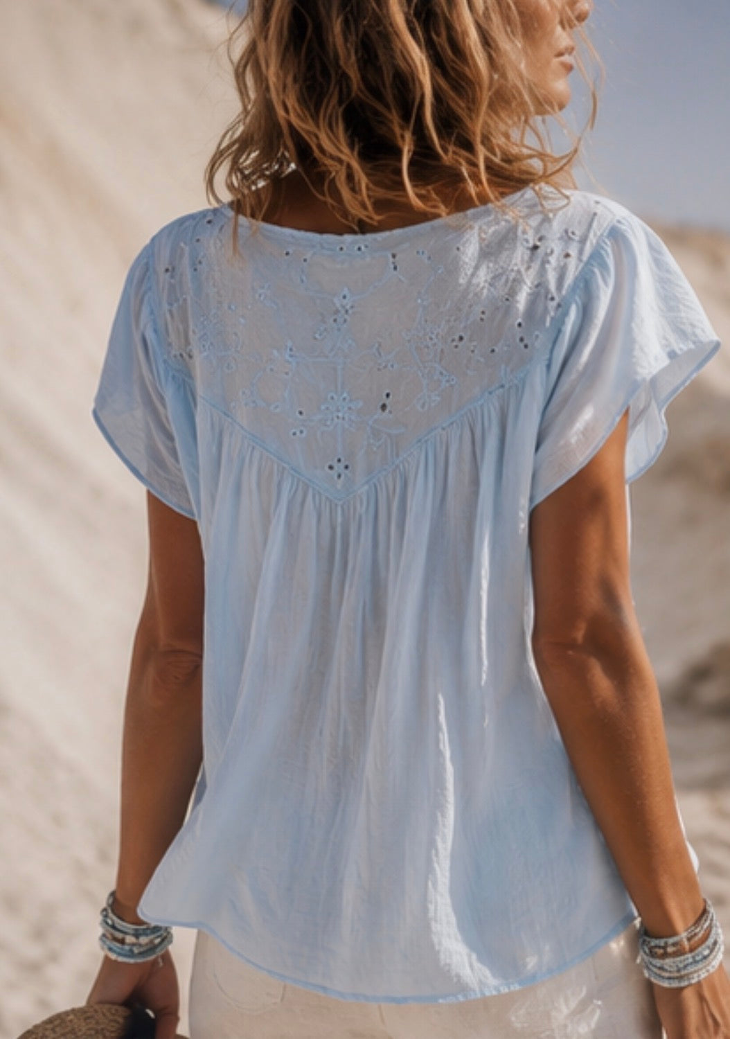 Blouse en voile de coton- GAELLE