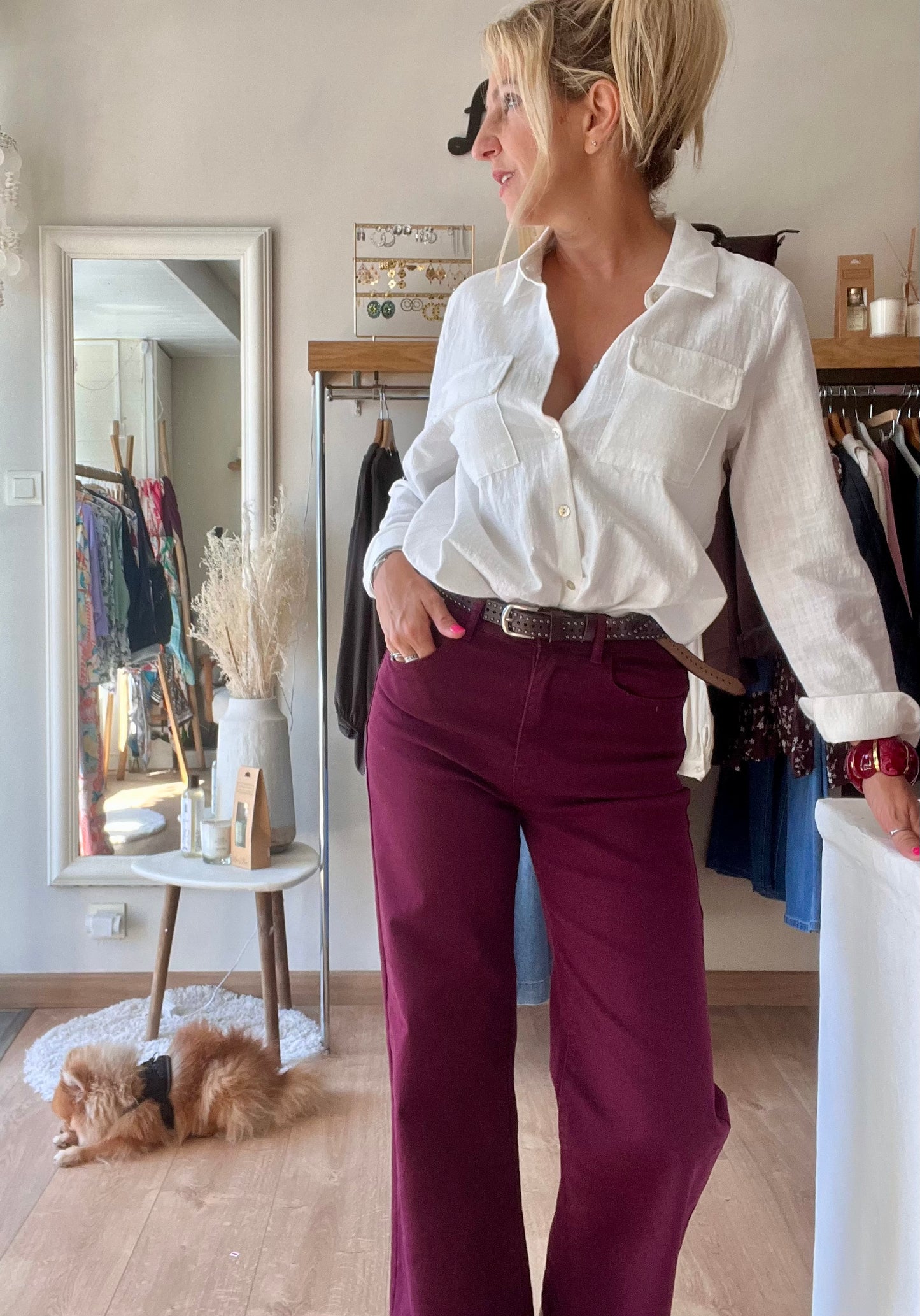 Pantalon AMARA - Bordeaux