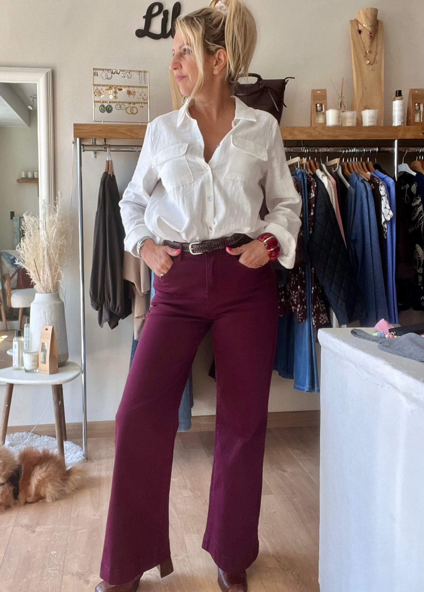 Pantalon AMARA - Bordeaux