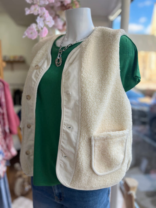 Gilet SATINE écru
