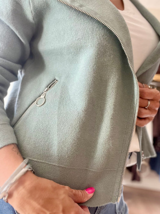 Veste style perfecto -  Céladon