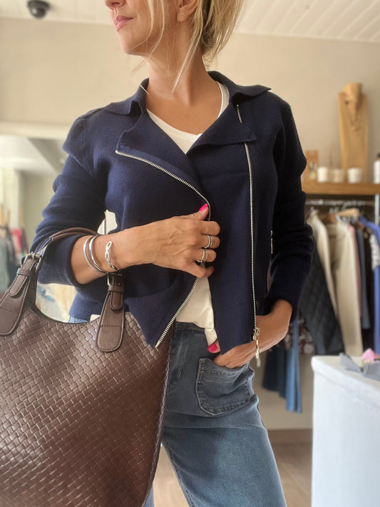 Veste style perfecto -  Marine