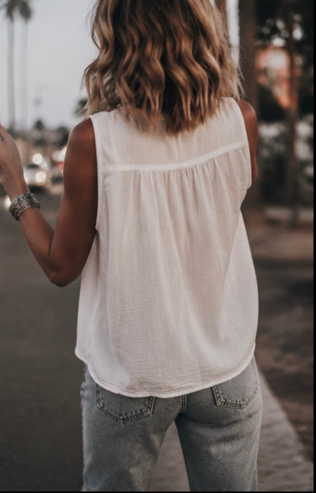 Blouse voile de coton - GINETTE - Blanc