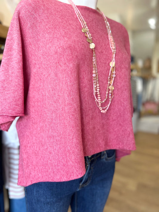 Pull  ALBANE VIEUX ROSE