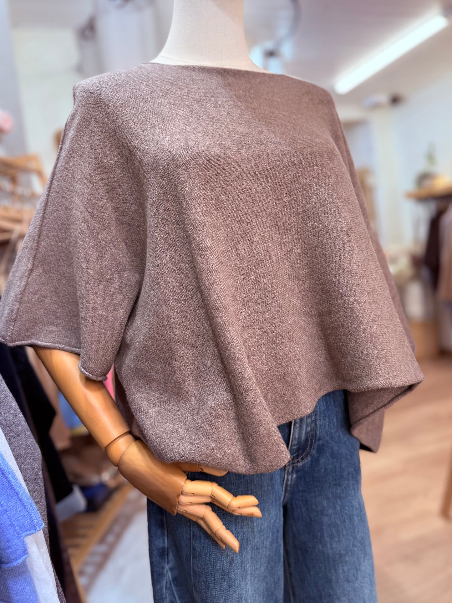 Pull oversize "MILA"- Douceur Italienne - Taupe