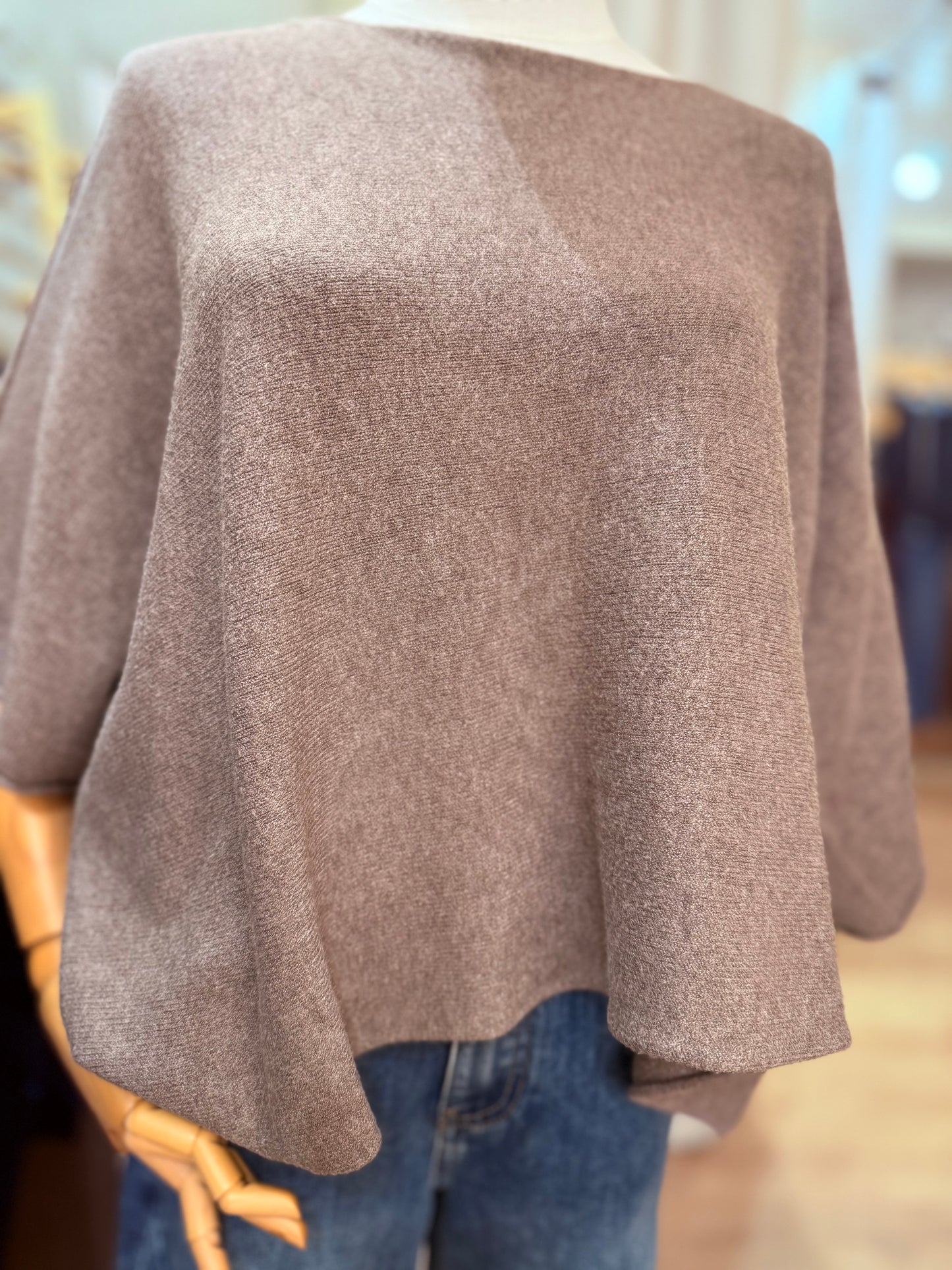 Pull oversize "MILA"- Douceur Italienne - Taupe