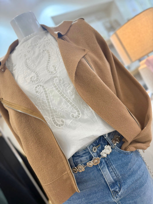 Veste style perfecto -  Camel