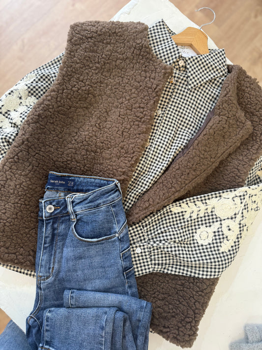 Veste moumoute sans manches - NOOR