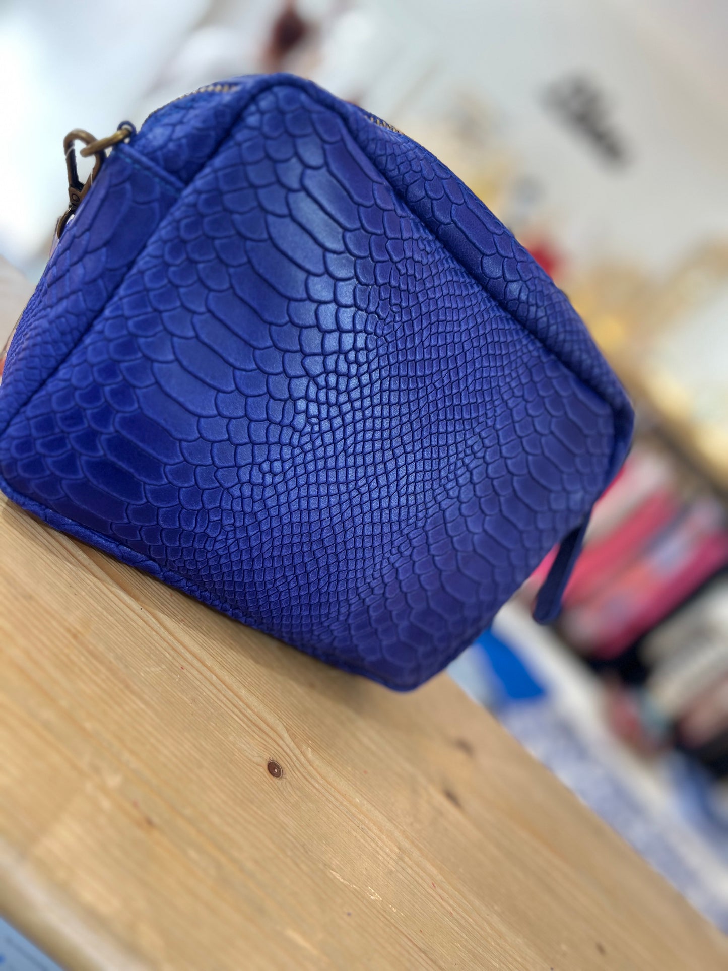 Sac cuir effet croco