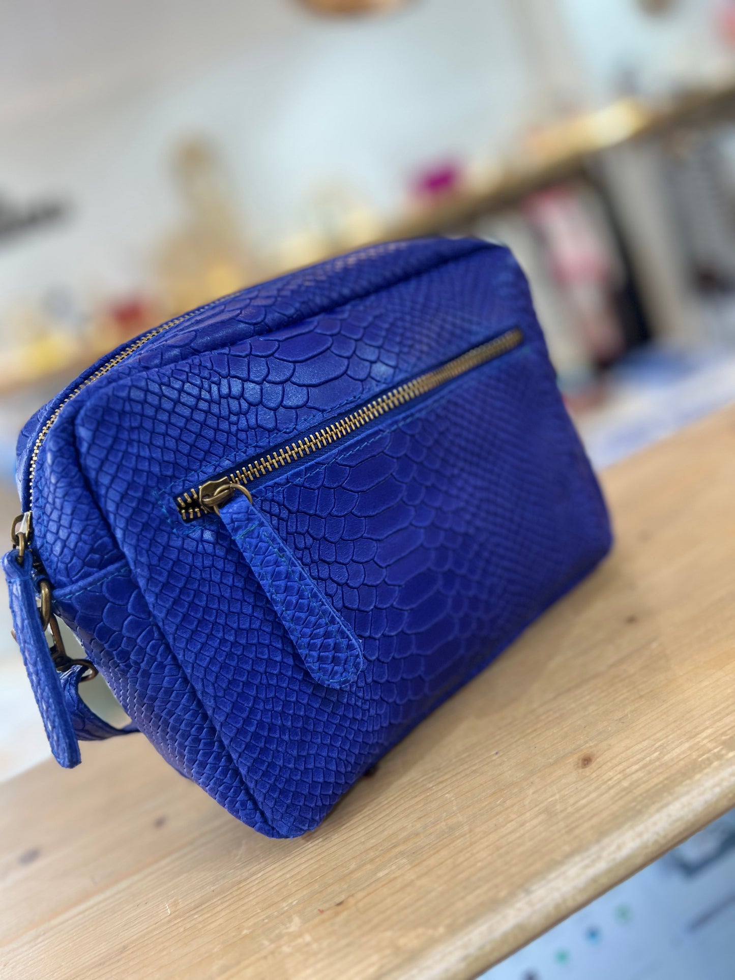 Sac cuir effet croco
