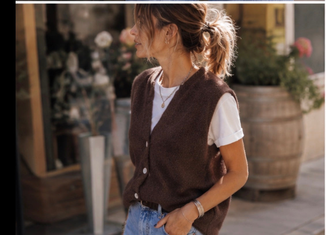 Gilet GERMAIN sans manches - Chocolat