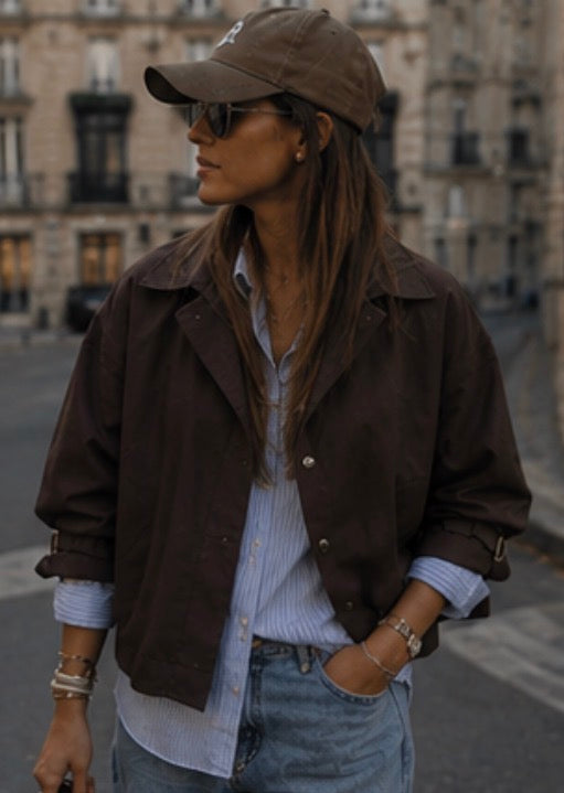 Trench court LALIE  - Chocolat