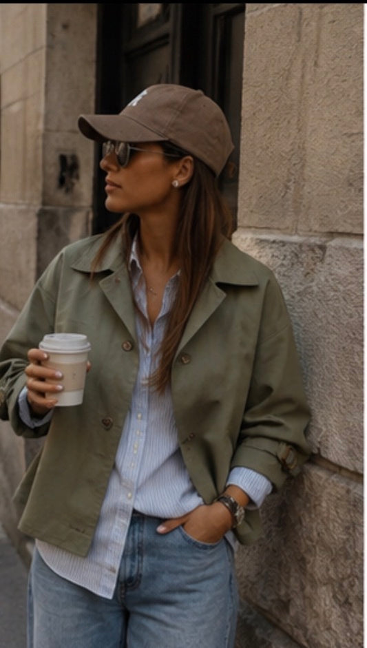 Trench court LALIE  - Kaki