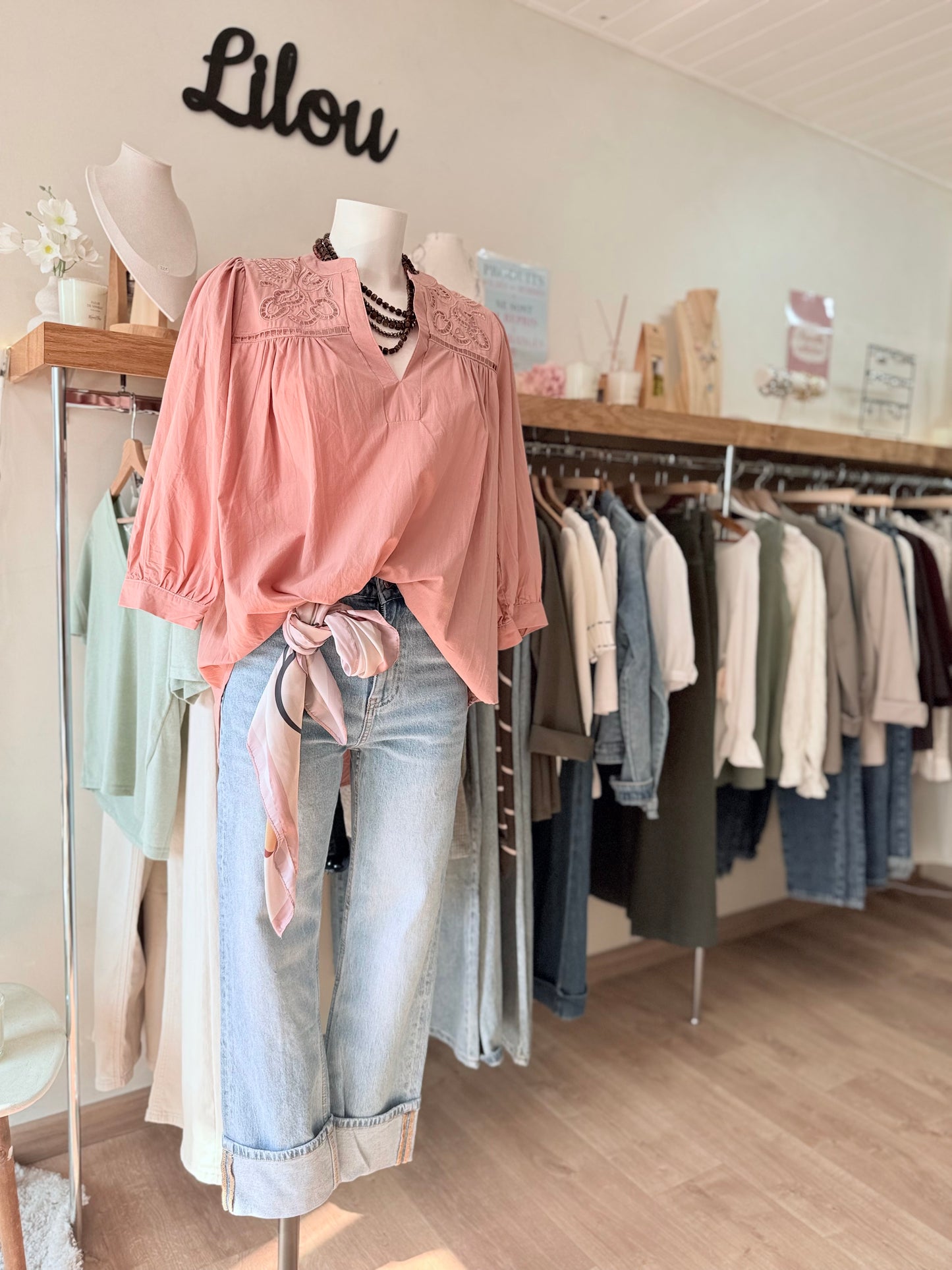 Blouse LINA - Rose poudré
