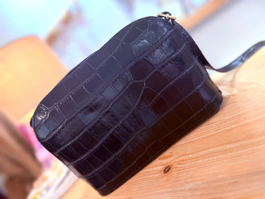 Sac effet croco - Noir