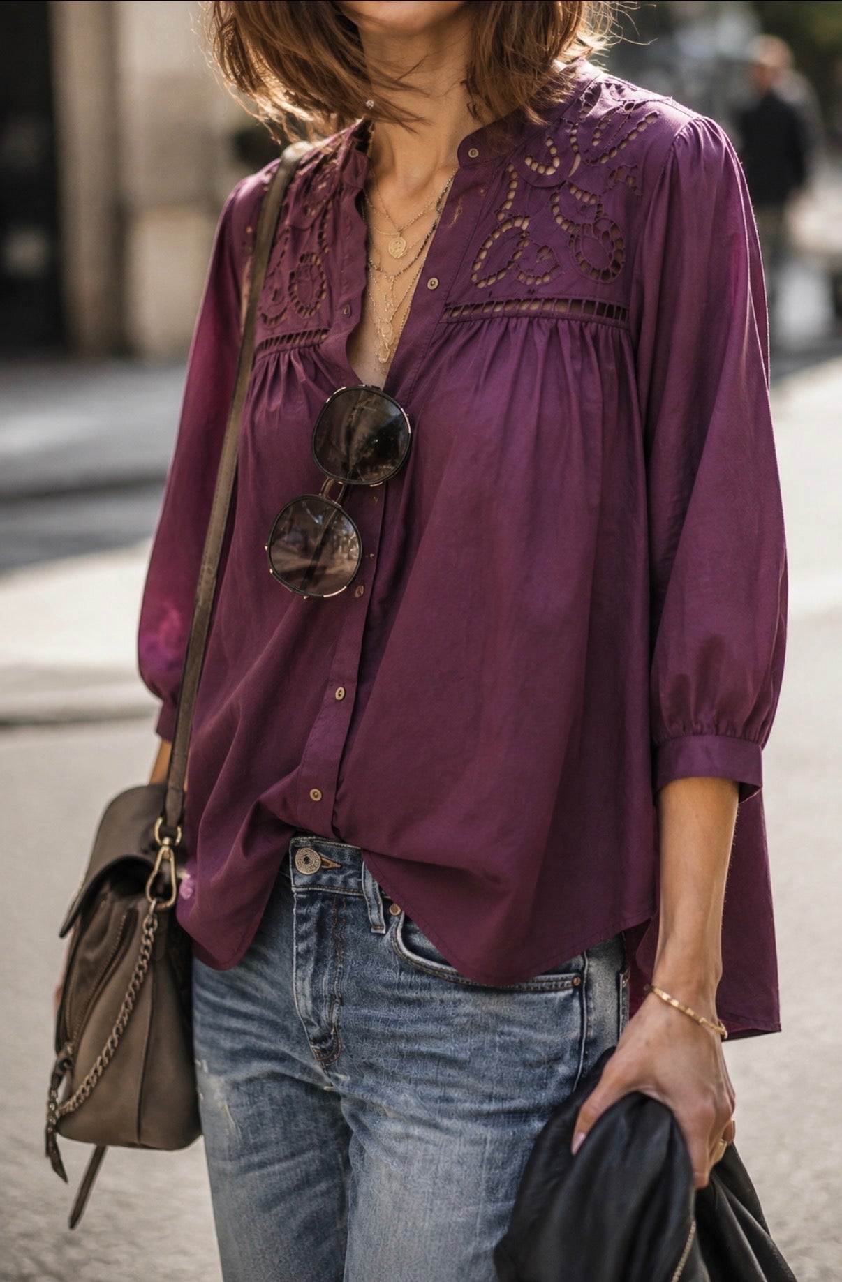 Blouse LINA - Prune