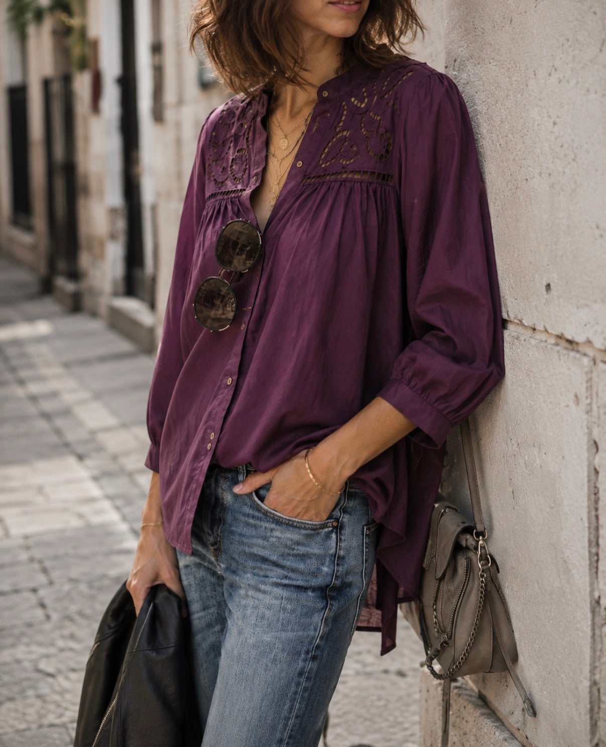 Blouse LINA - Prune