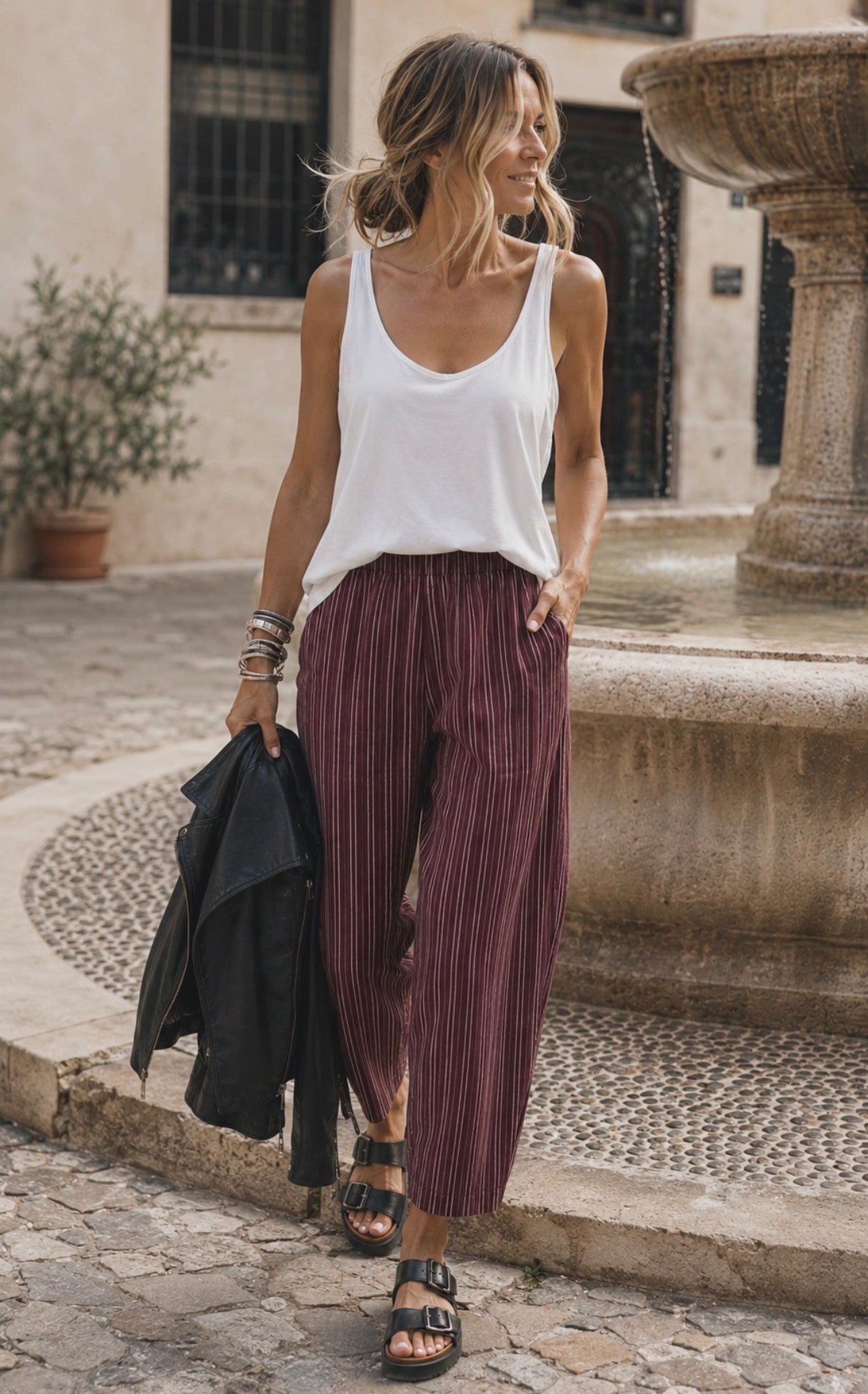 Pantalon rayé - LILIAN