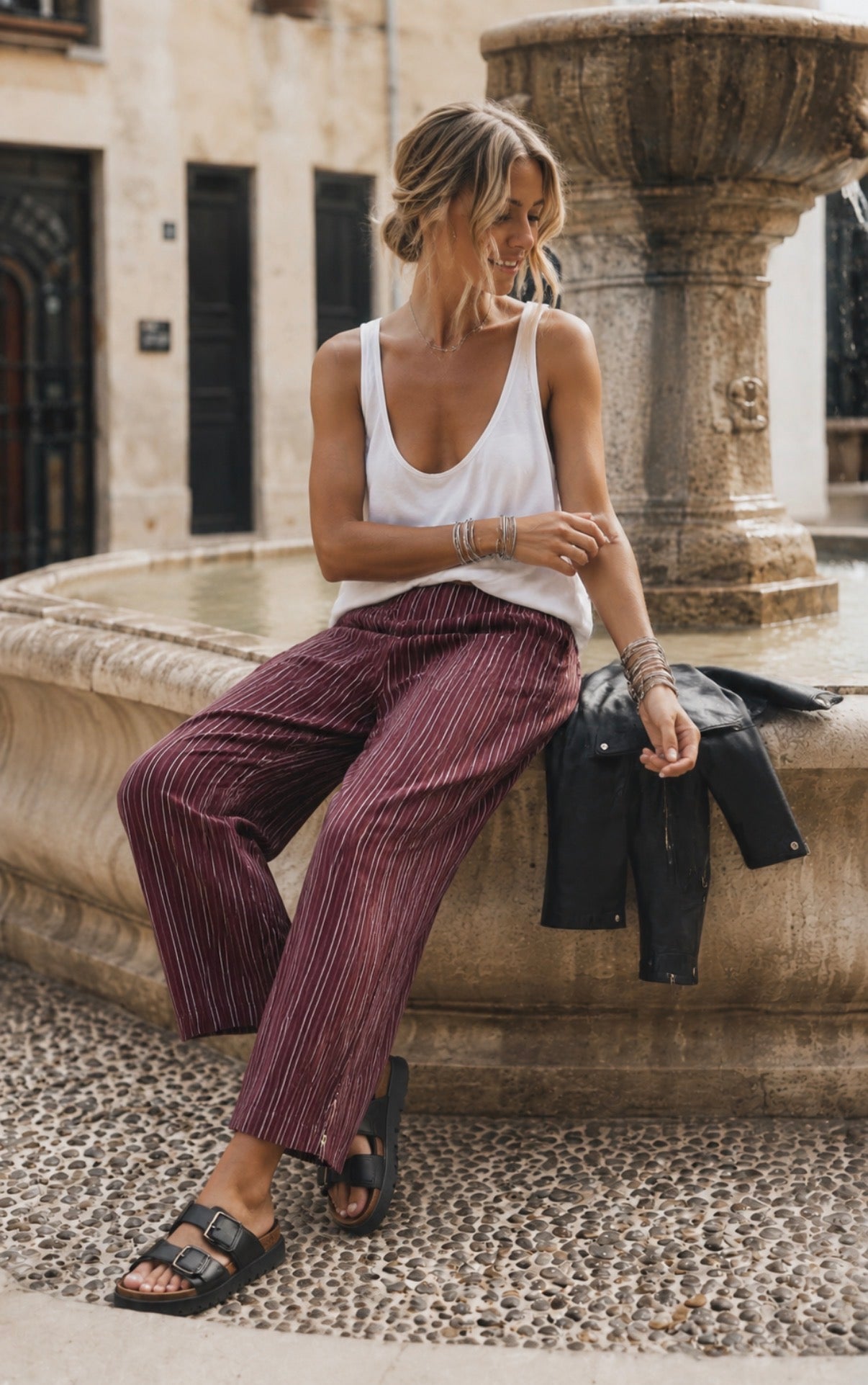 Pantalon rayé - LILIAN