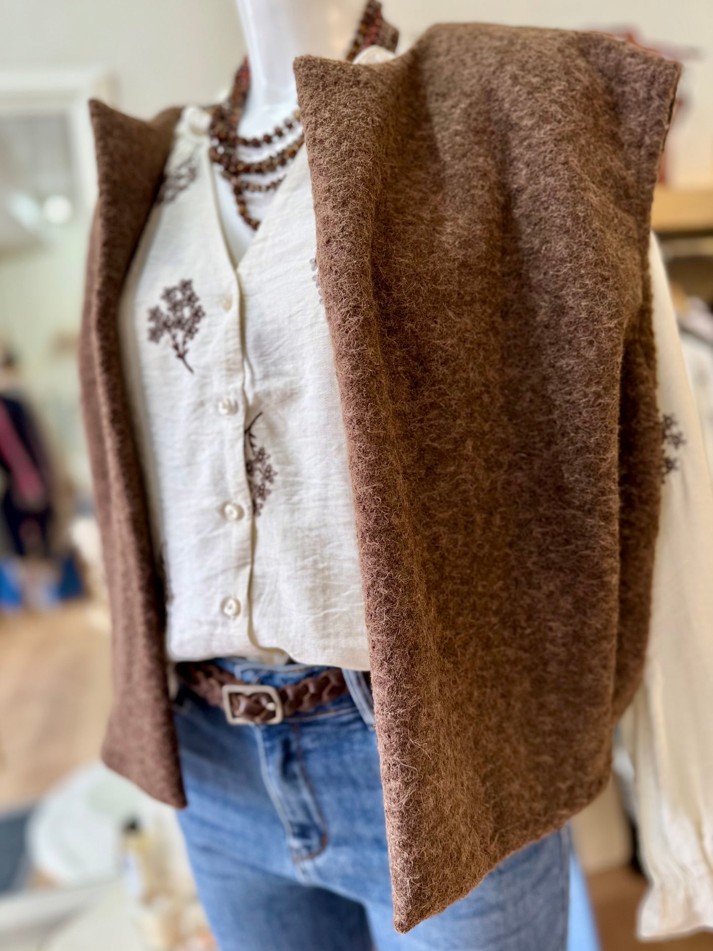 Gilet sans manches - Chocolat