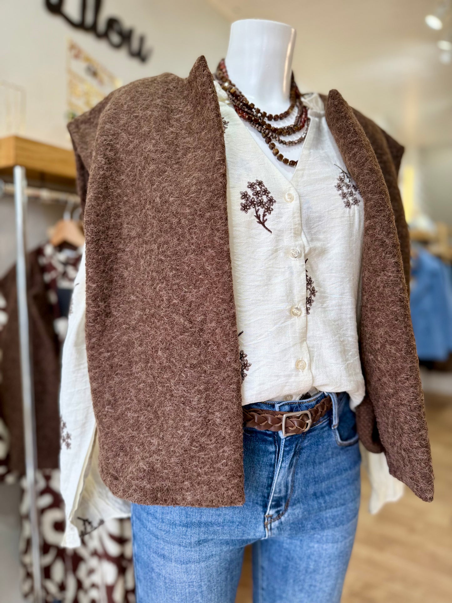 Gilet sans manches - Chocolat