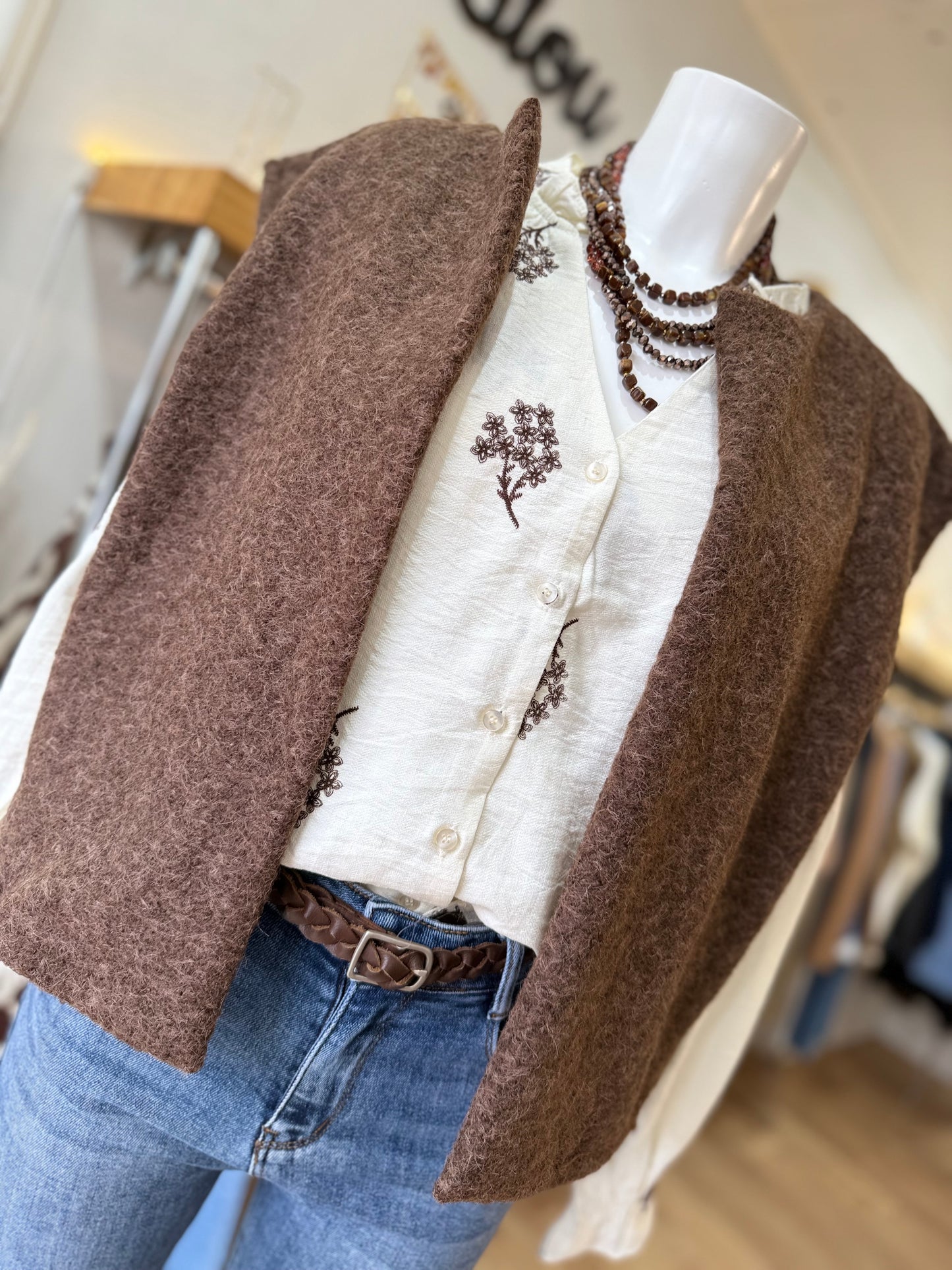 Gilet sans manches - Chocolat