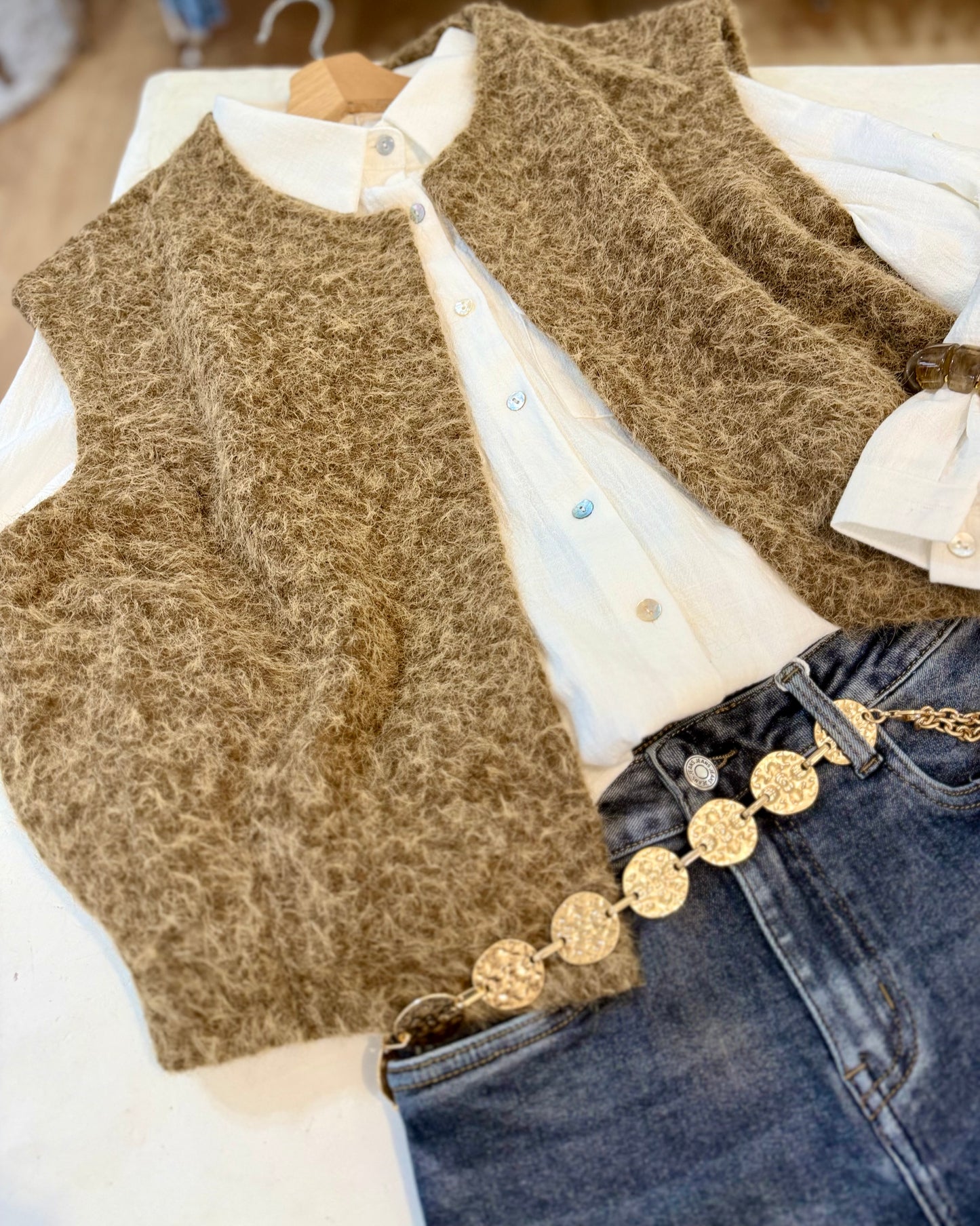 Gilet sans manches - Café