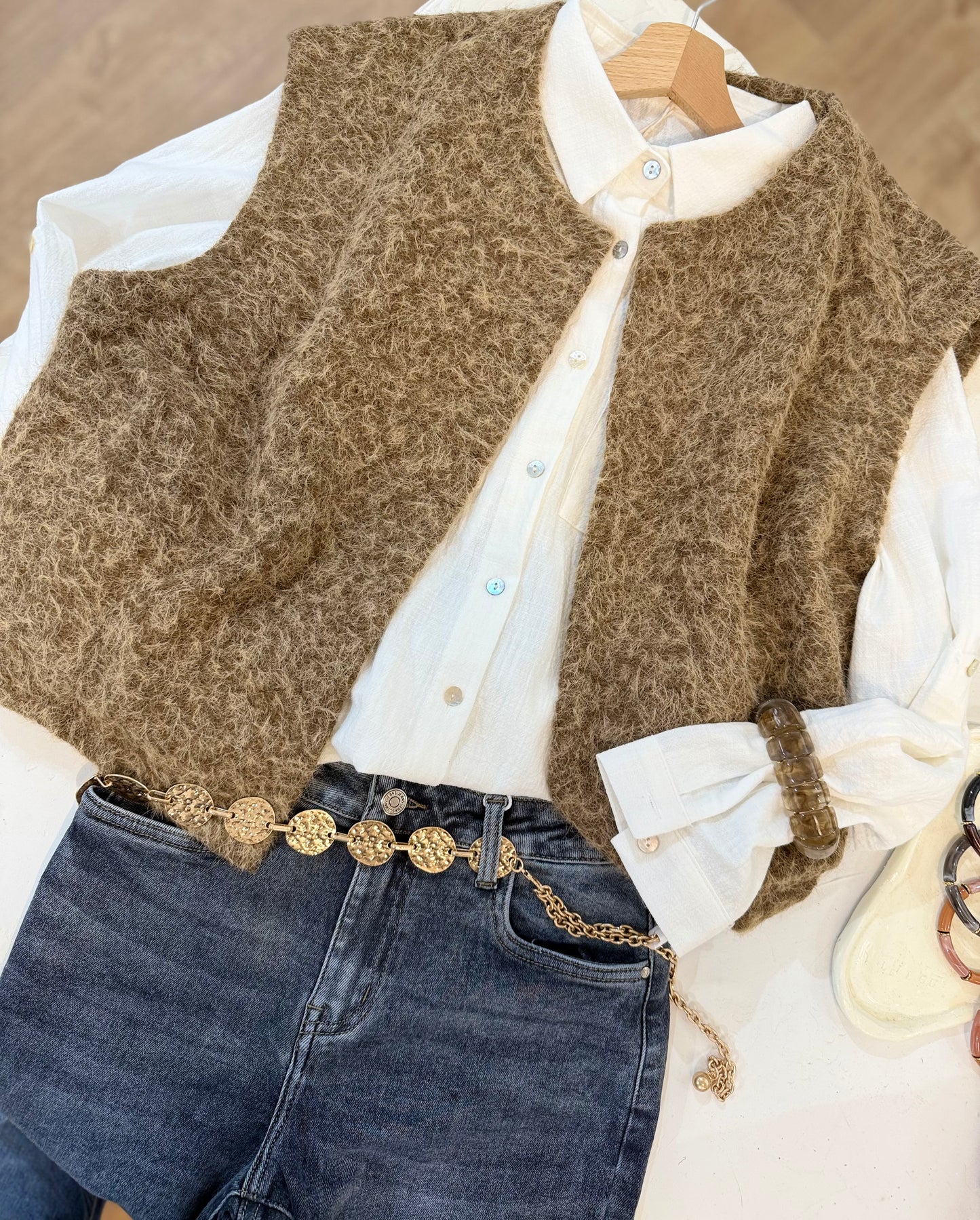 Gilet sans manches - Café