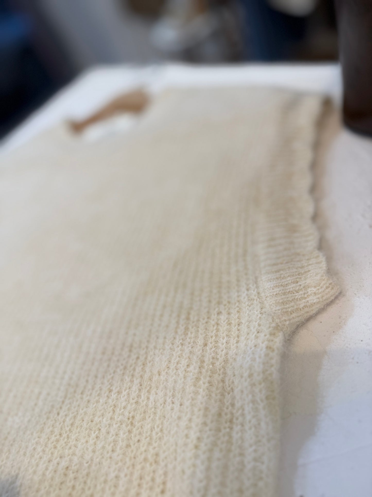 Pull sans manches - CAMILLE - écru